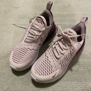 Nike Air Max 270 Womens 7.5. Barely rose/vintage wine